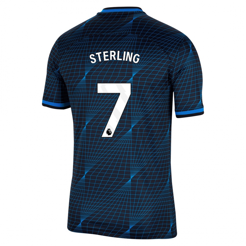 Homem Camisola Raheem Sterling #7 Azul Escuro Alternativa 2023/24 Camisa
