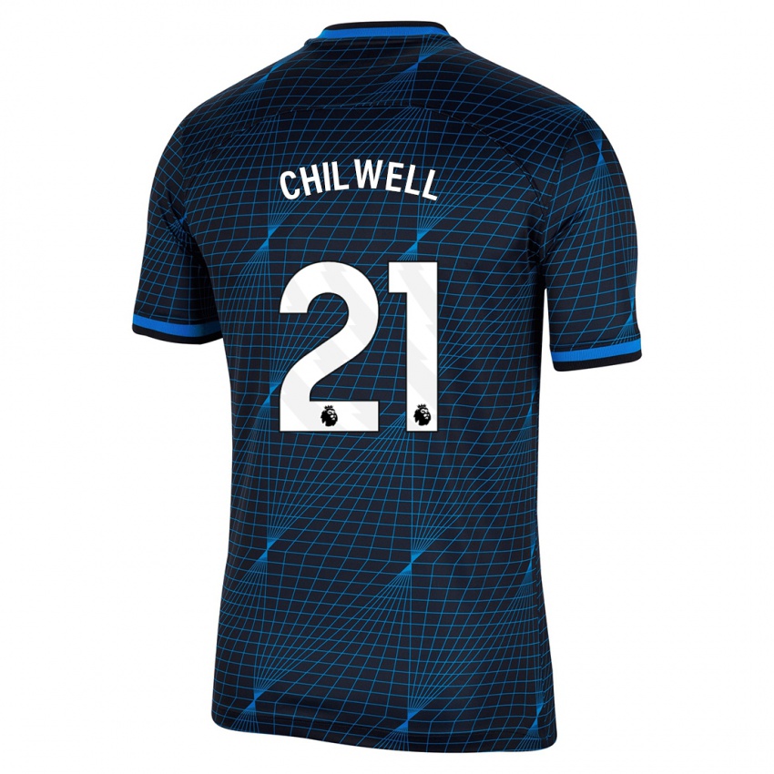 Homem Camisola Ben Chilwell #21 Azul Escuro Alternativa 2023/24 Camisa