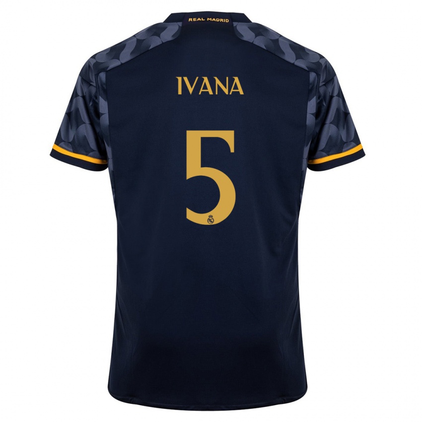 Homem Camisola Ivana Andres #5 Azul Escuro Alternativa 2023/24 Camisa