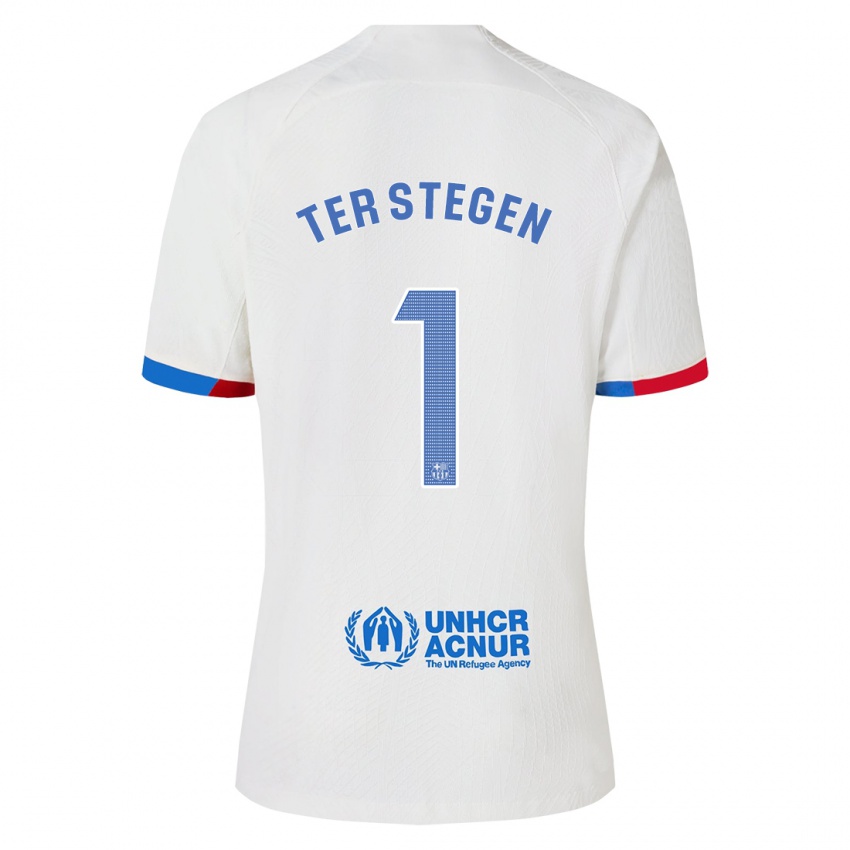 Homem Camisola Marc-Andre Ter Stegen #1 Branco Alternativa 2023/24 Camisa