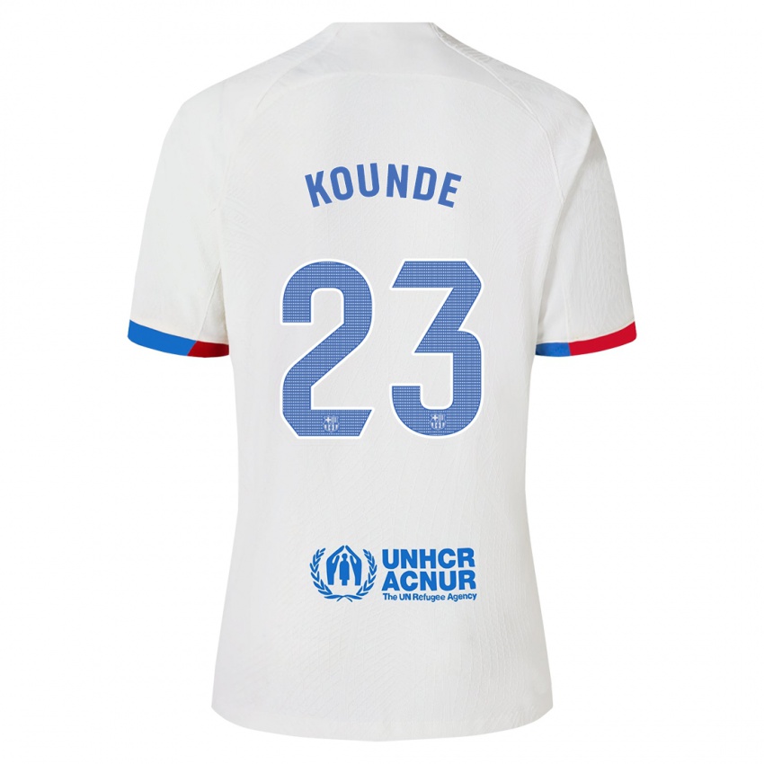 Homem Camisola Jules Kounde #23 Branco Alternativa 2023/24 Camisa