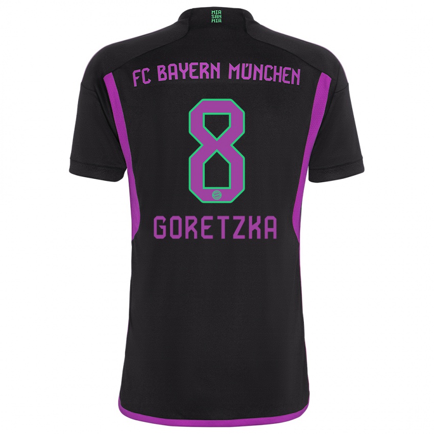 Homem Camisola Leon Goretzka #8 Preto Alternativa 2023/24 Camisa