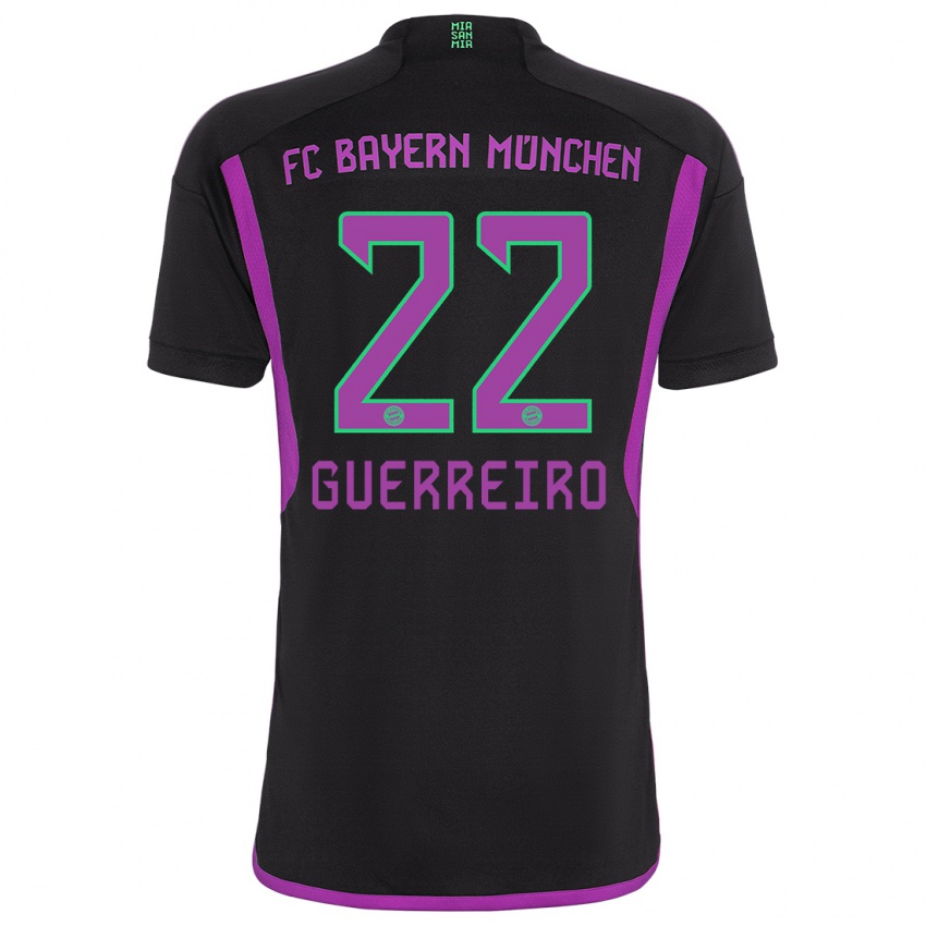 Homem Camisola Raphael Guerreiro #22 Preto Alternativa 2023/24 Camisa