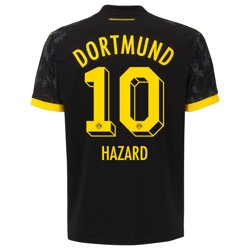 Homem Camisola Thorgan Hazard #10 Preto Alternativa 2023/24 Camisa