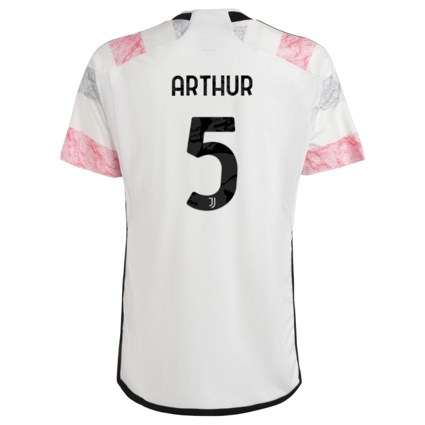 Homem Camisola Arthur #5 Branco Rosa Alternativa 2023/24 Camisa