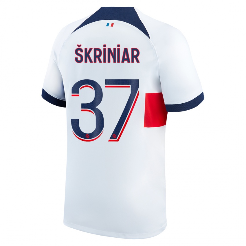 Homem Camisola Milan Skriniar #37 Branco Alternativa 2023/24 Camisa