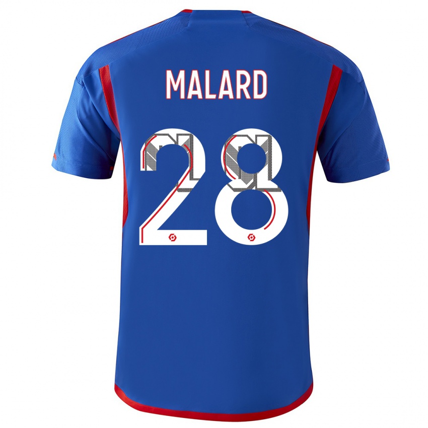 Homem Camisola Melvine Malard #28 Azul Vermelho Alternativa 2023/24 Camisa