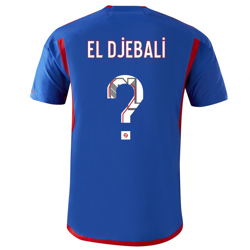 Homem Camisola Rayan El Djebali #0 Azul Vermelho Alternativa 2023/24 Camisa
