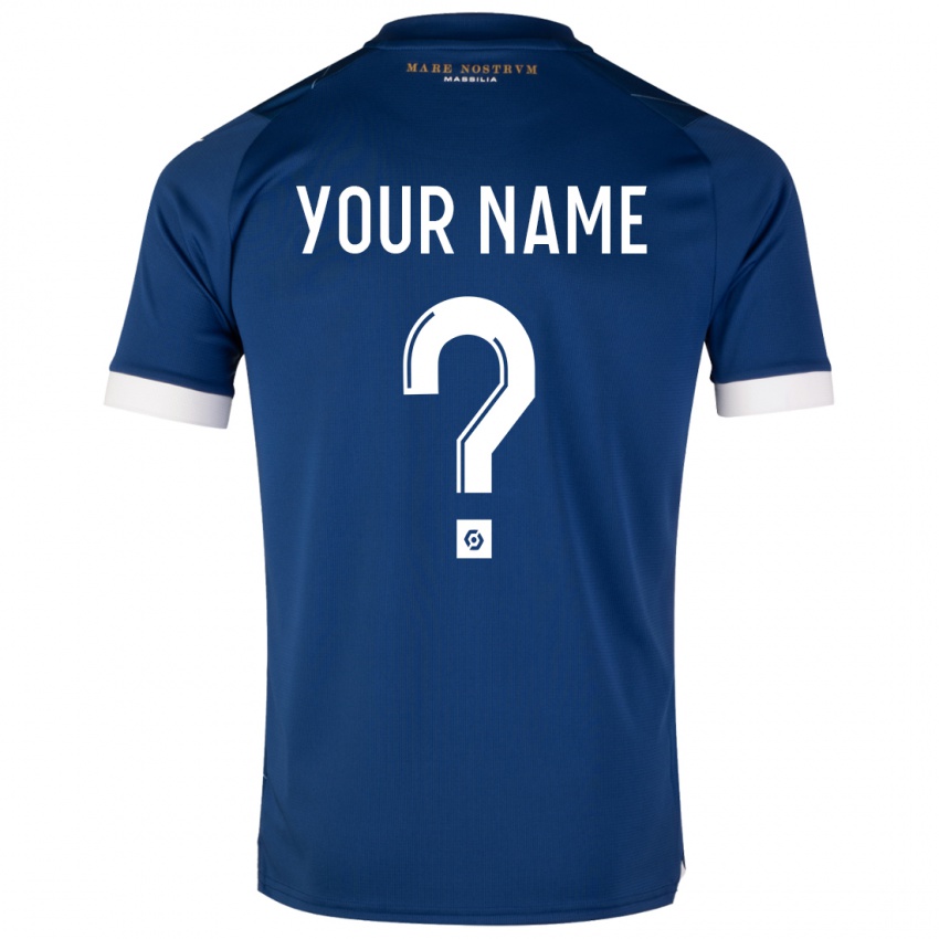 Homem Camisola Seu Nome #0 Azul Escuro Alternativa 2023/24 Camisa