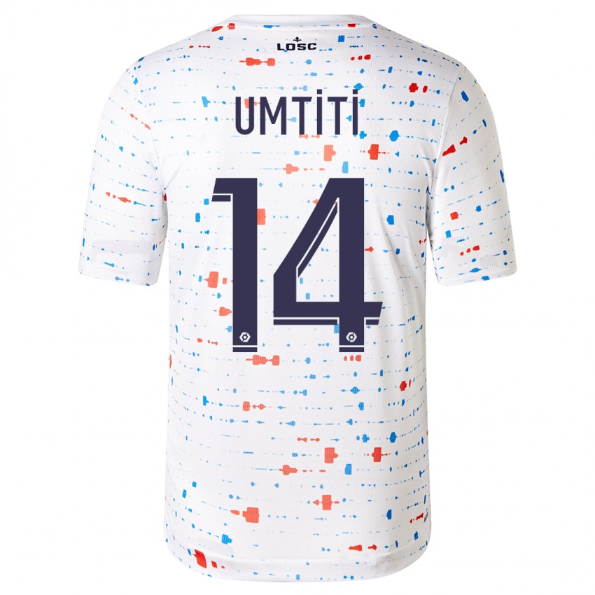 Homem Camisola Samuel Umtiti #14 Branco Alternativa 2023/24 Camisa
