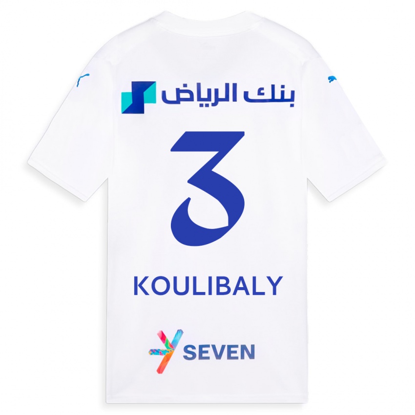 Homem Camisola Kalidou Koulibaly #3 Branco Alternativa 2023/24 Camisa