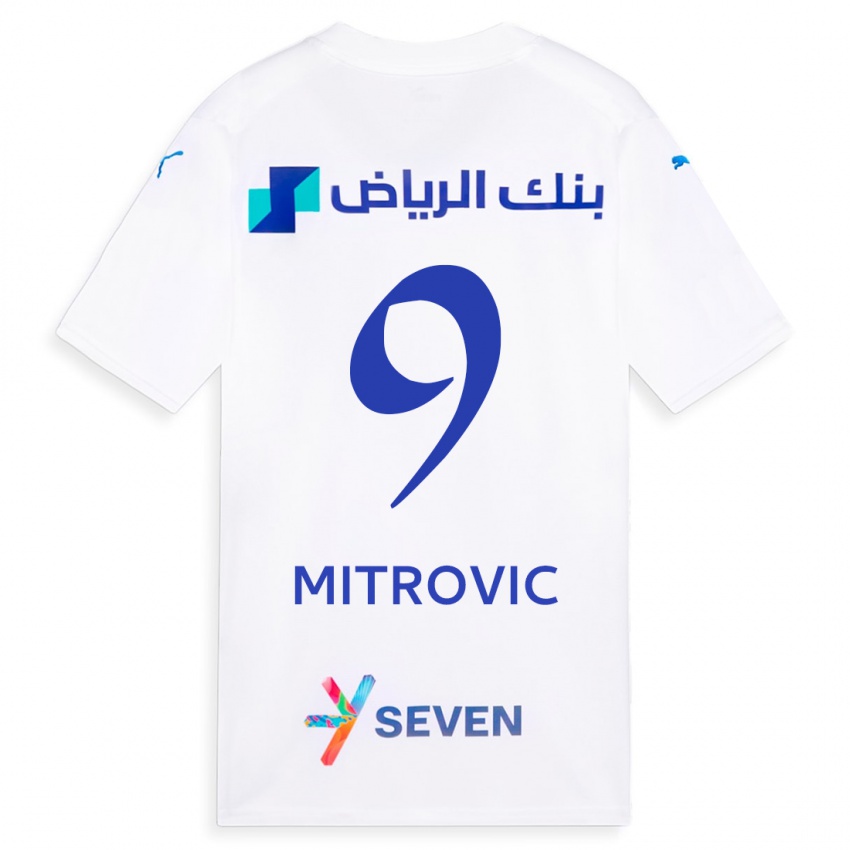 Homem Camisola Aleksandar Mitrovic #9 Branco Alternativa 2023/24 Camisa