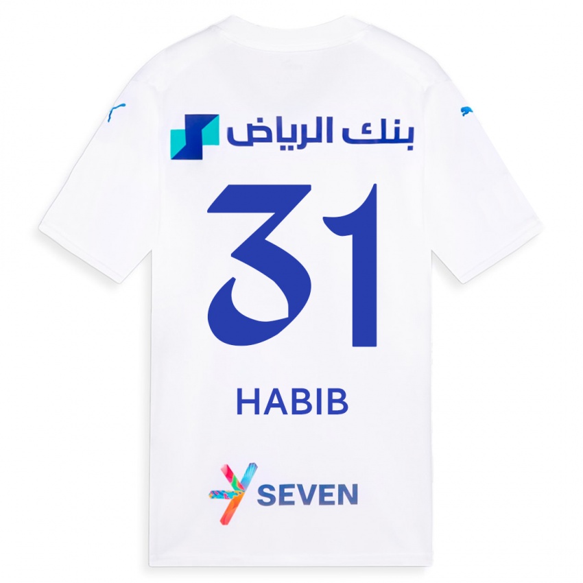 Homem Camisola Habib Al-Wutaian #31 Branco Alternativa 2023/24 Camisa