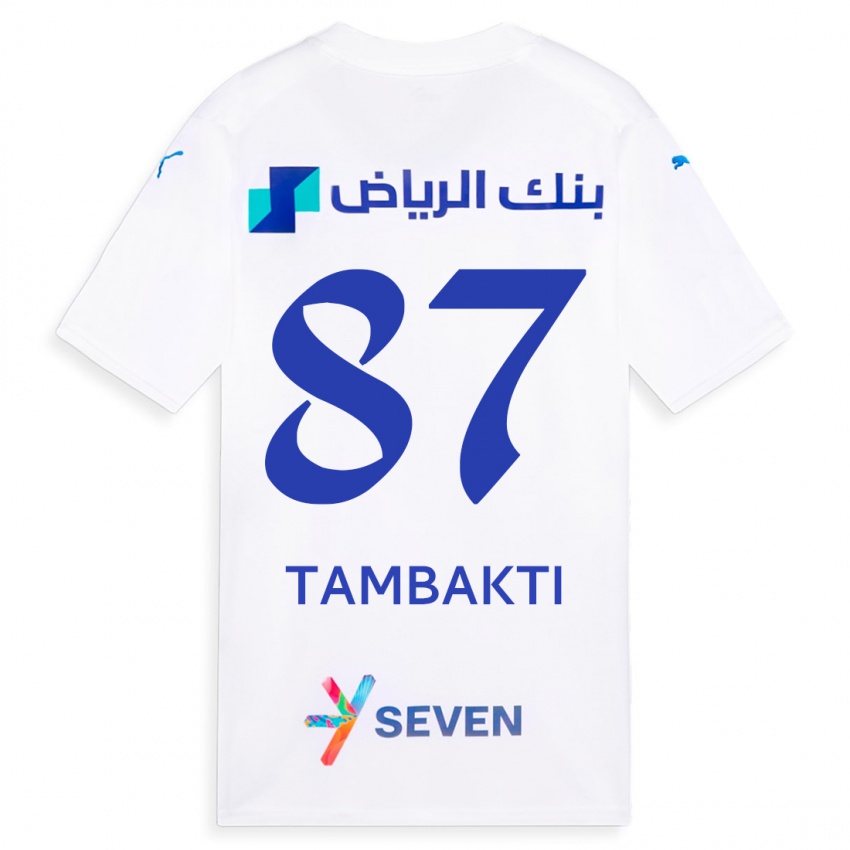 Homem Camisola Hassan Tambakti #87 Branco Alternativa 2023/24 Camisa