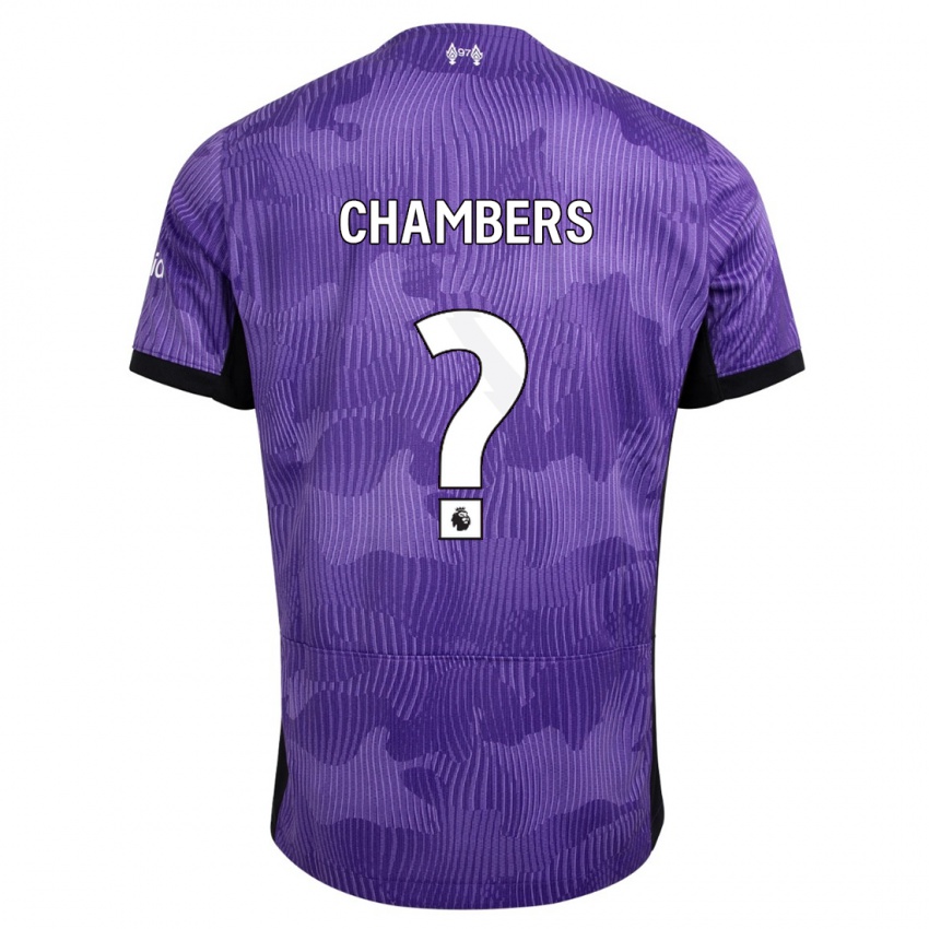 Homem Camisola Luke Chambers #0 Roxo Terceiro 2023/24 Camisa