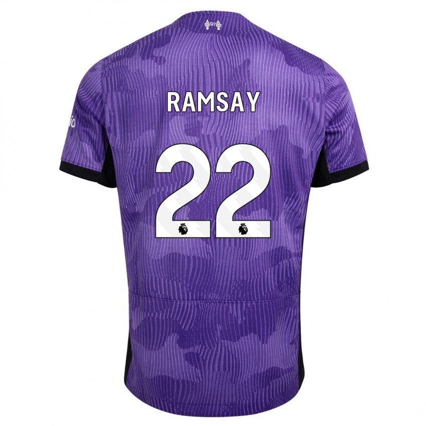 Homem Camisola Calvin Ramsay #22 Roxo Terceiro 2023/24 Camisa