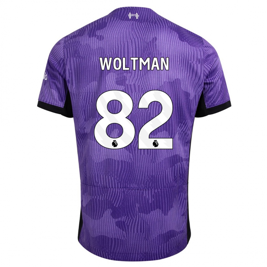 Homem Camisola Max Woltman #82 Roxo Terceiro 2023/24 Camisa