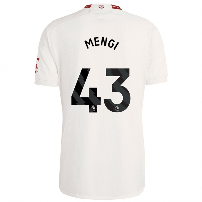 Homem Camisola Teden Mengi #43 Branco Terceiro 2023/24 Camisa