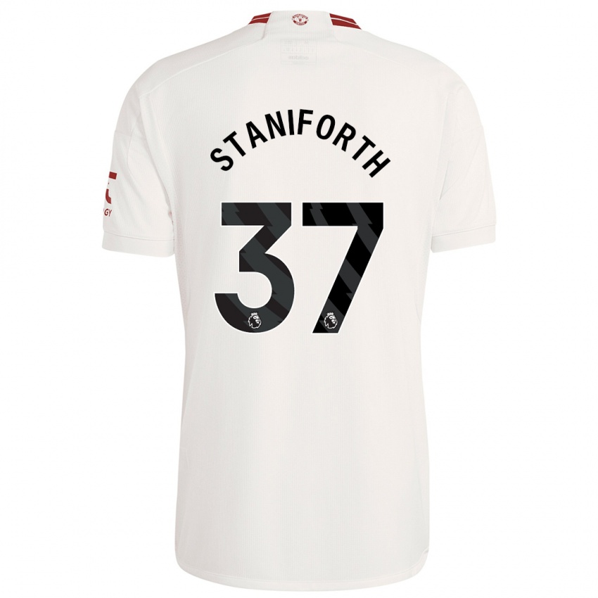 Homem Camisola Lucy Staniforth #37 Branco Terceiro 2023/24 Camisa