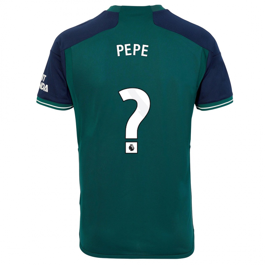 Homem Camisola Nicolas Pepe #0 Verde Terceiro 2023/24 Camisa