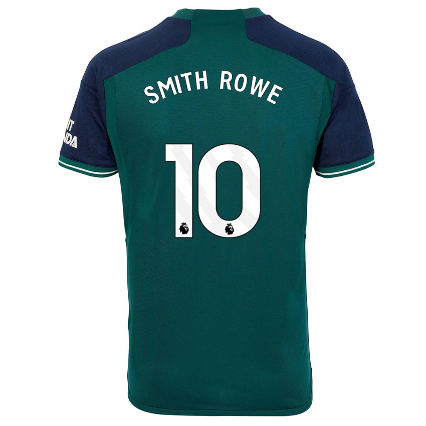 Homem Camisola Emile Smith Rowe #10 Verde Terceiro 2023/24 Camisa