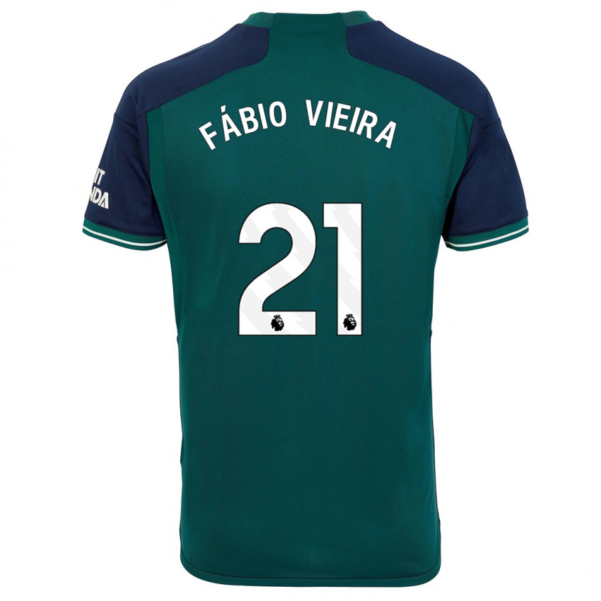Homem Camisola Fabio Vieira #21 Verde Terceiro 2023/24 Camisa
