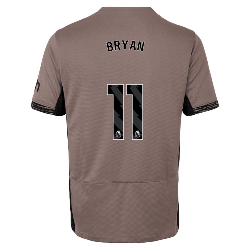 Homem Camisola Bryan Gil #11 Bege Escuro Terceiro 2023/24 Camisa