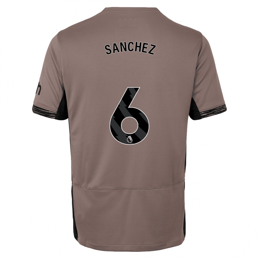 Homem Camisola Davinson Sanchez #6 Bege Escuro Terceiro 2023/24 Camisa