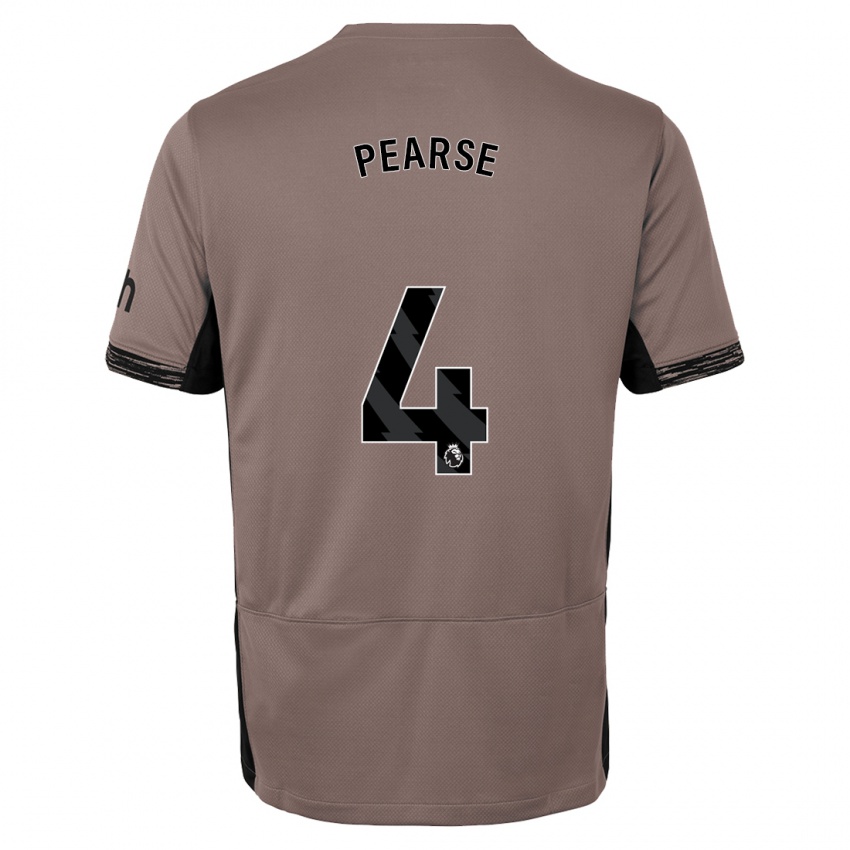 Homem Camisola Gracie Pearse #4 Bege Escuro Terceiro 2023/24 Camisa