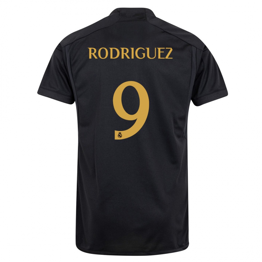 Homem Camisola Alvaro Rodriguez #9 Preto Terceiro 2023/24 Camisa