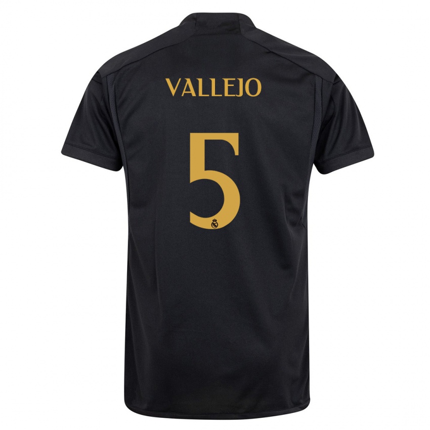 Homem Camisola Jesus Vallejo #5 Preto Terceiro 2023/24 Camisa