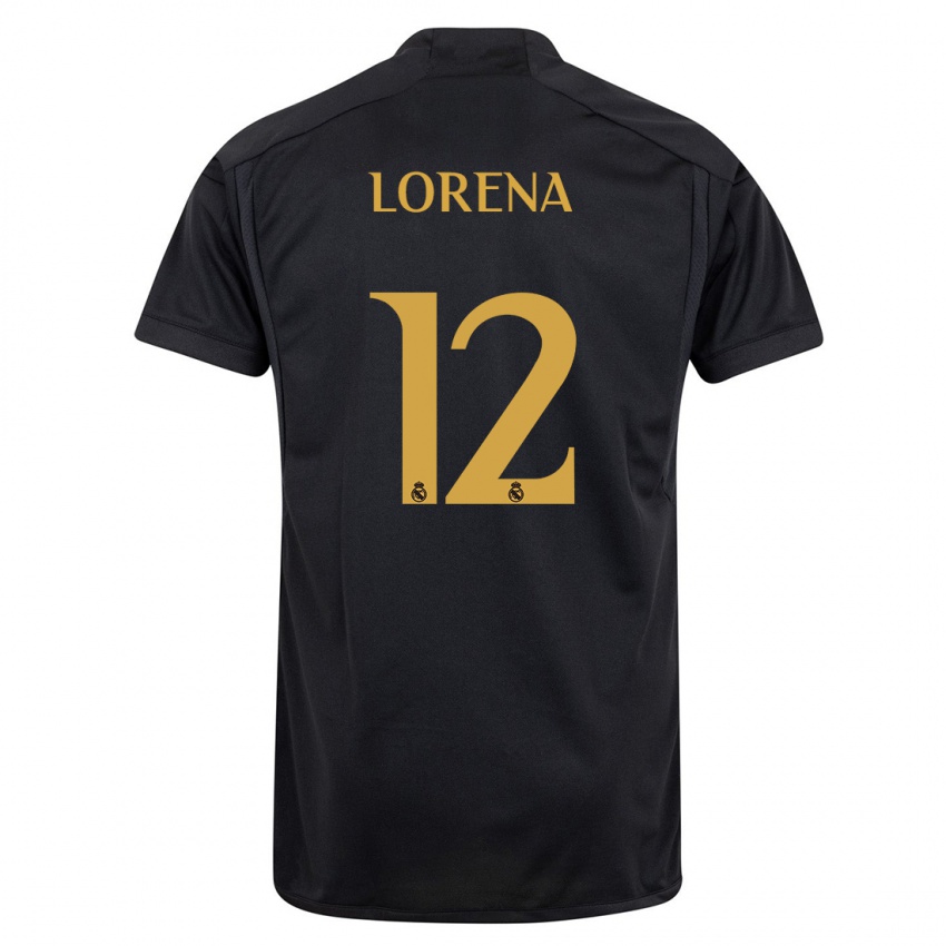 Homem Camisola Lorena Navarro #12 Preto Terceiro 2023/24 Camisa