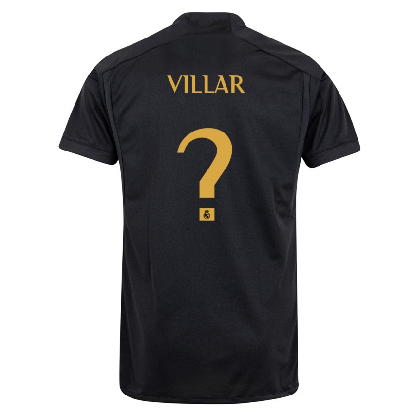 Homem Camisola Javi Villar #0 Preto Terceiro 2023/24 Camisa