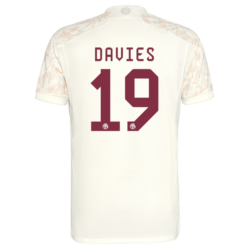 Homem Camisola Alphonso Davies #19 Off White Terceiro 2023/24 Camisa