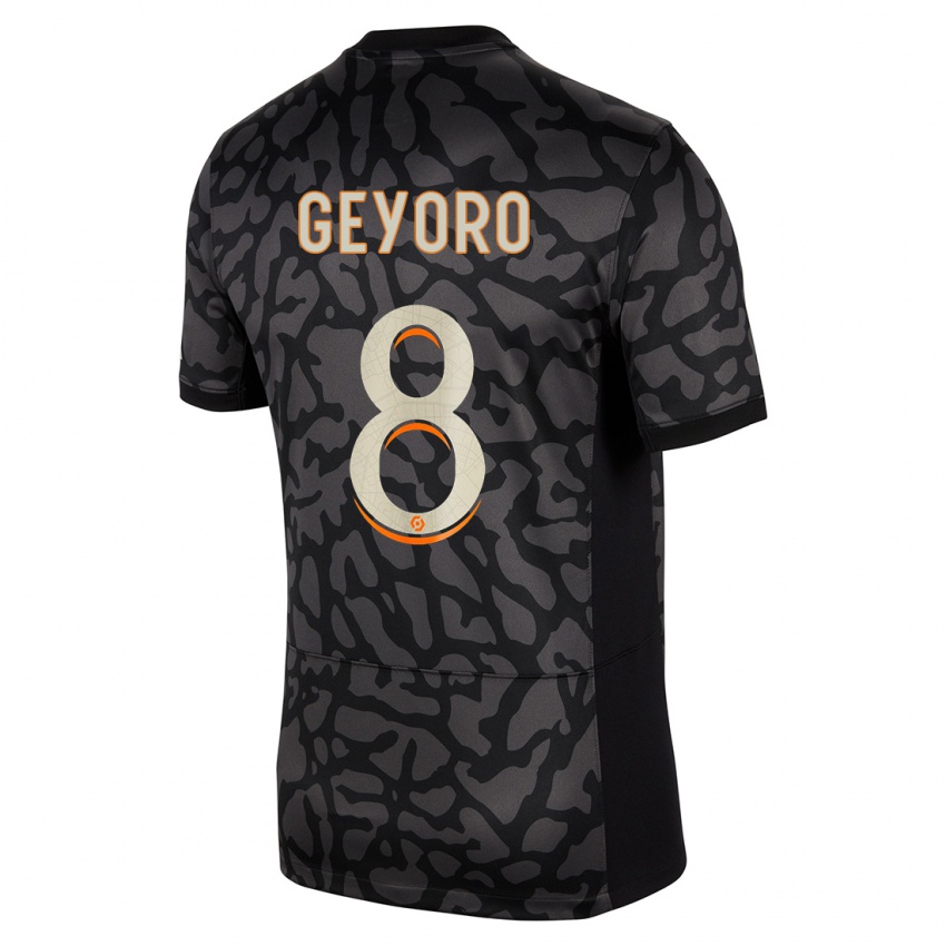 Homem Camisola Grace Geyoro #8 Preto Terceiro 2023/24 Camisa