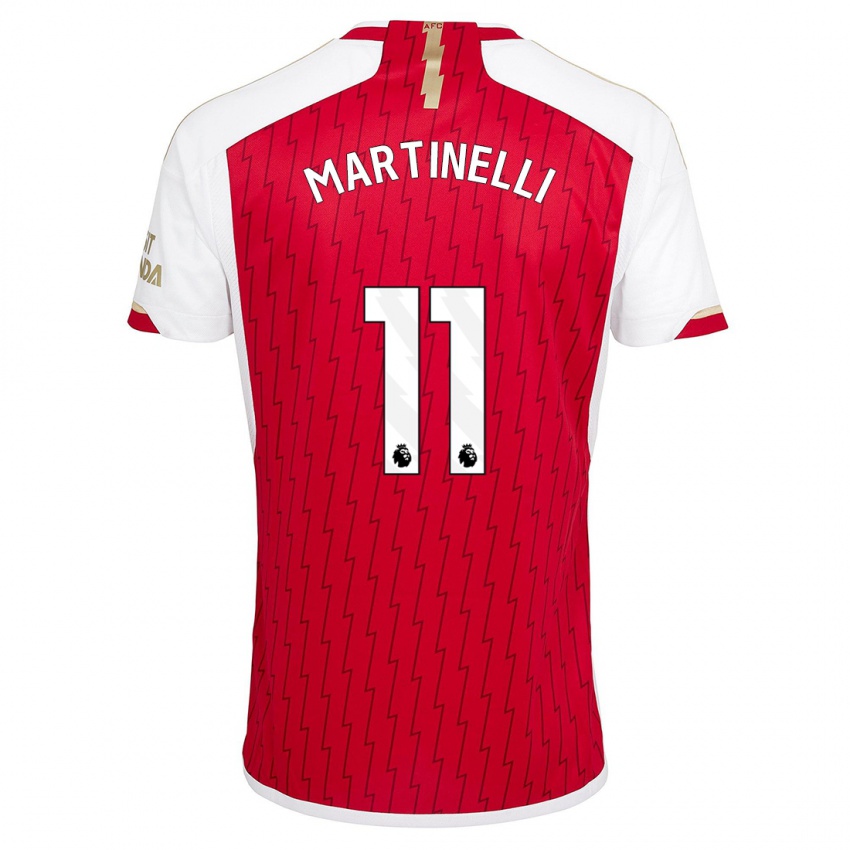 Mulher Camisola Gabriel Martinelli #11 Vermelho Principal 2023/24 Camisa