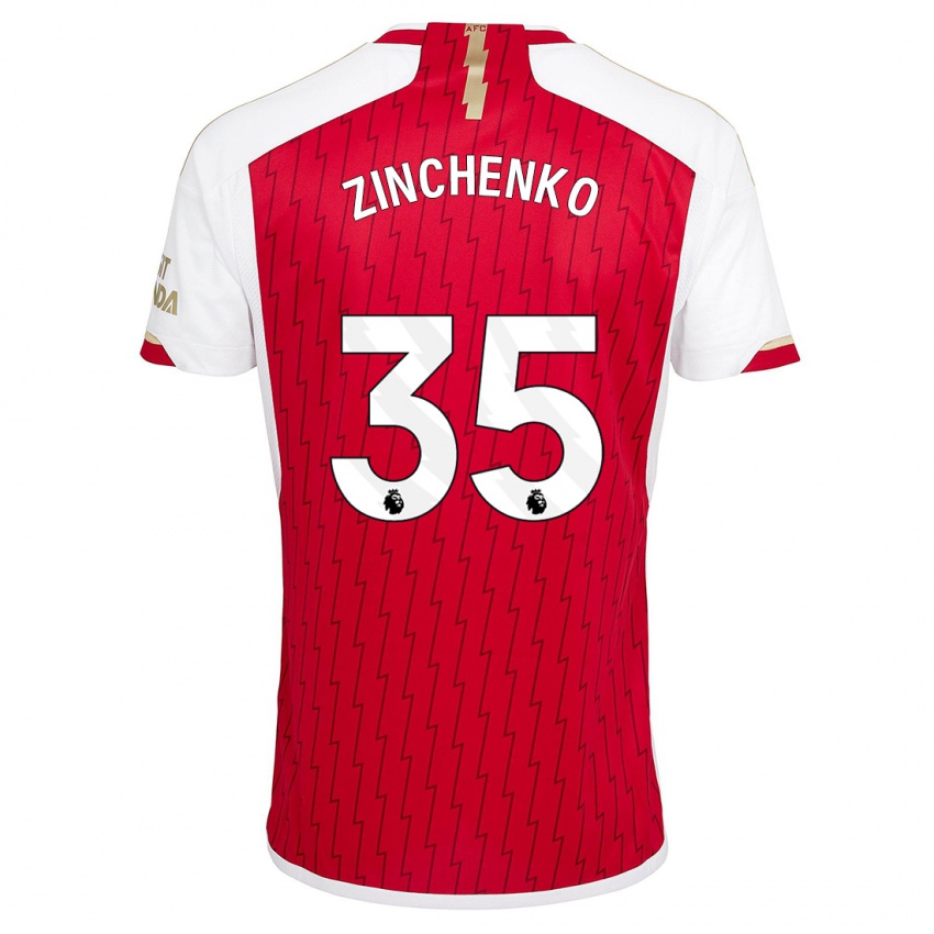 Mulher Camisola Oleksandr Zinchenko #35 Vermelho Principal 2023/24 Camisa