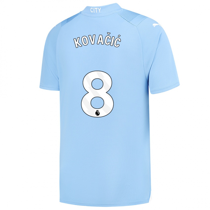 Mulher Camisola Mateo Kovacic #8 Azul Claro Principal 2023/24 Camisa