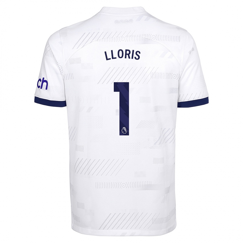 Mulher Camisola Hugo Lloris #1 Branco Principal 2023/24 Camisa