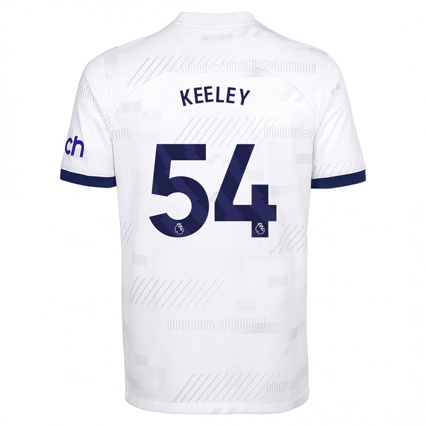 Mulher Camisola Josh Keeley #54 Branco Principal 2023/24 Camisa