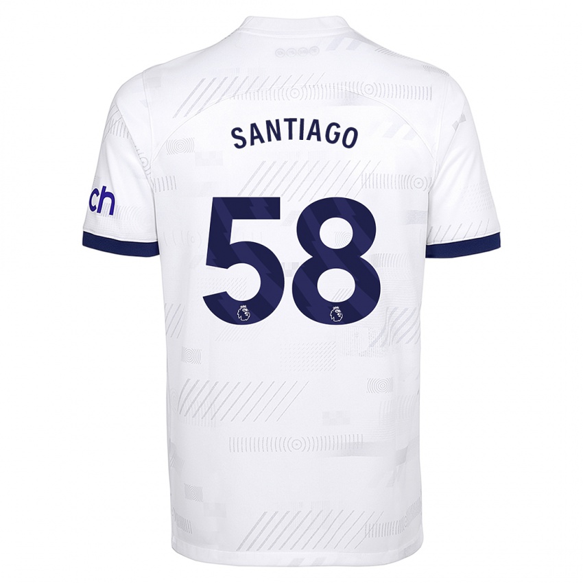 Mulher Camisola Yago Santiago #58 Branco Principal 2023/24 Camisa