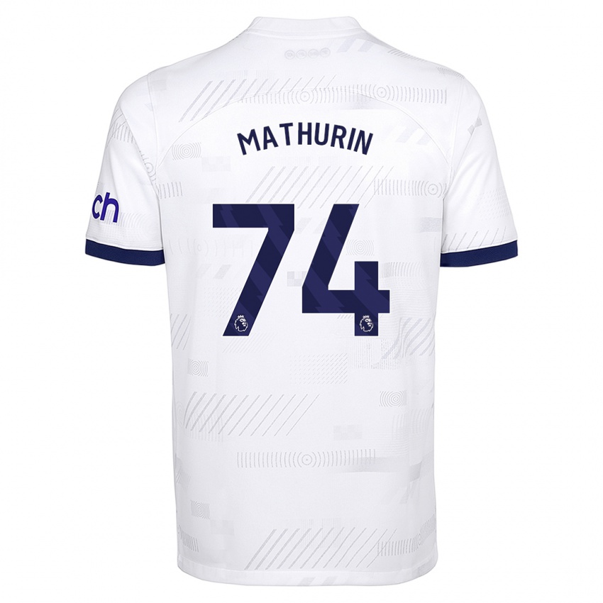 Mulher Camisola Roshaun Mathurin #74 Branco Principal 2023/24 Camisa