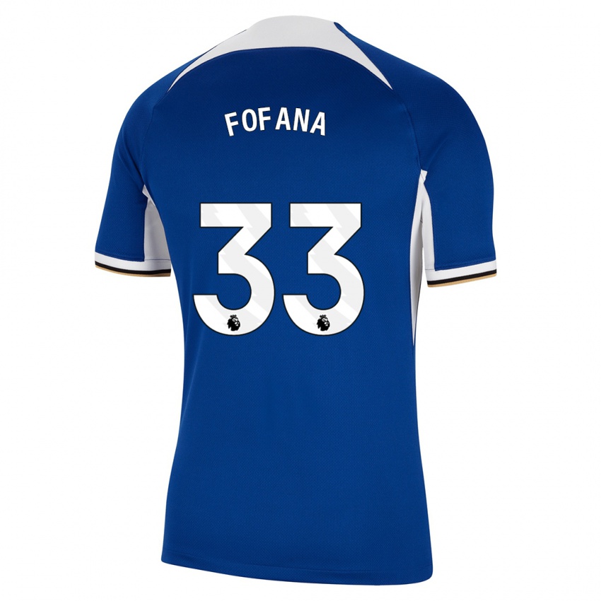 Mulher Camisola Wesley Fofana #33 Azul Principal 2023/24 Camisa