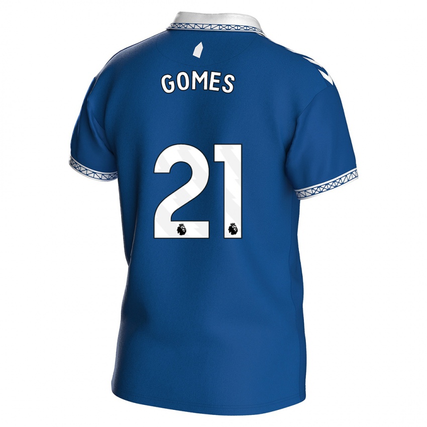 Mulher Camisola Andre Gomes #21 Azul Real Principal 2023/24 Camisa