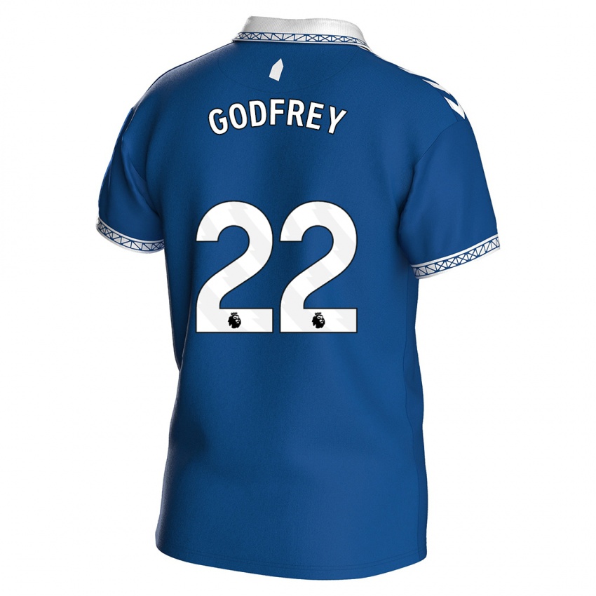 Mulher Camisola Ben Godfrey #22 Azul Real Principal 2023/24 Camisa