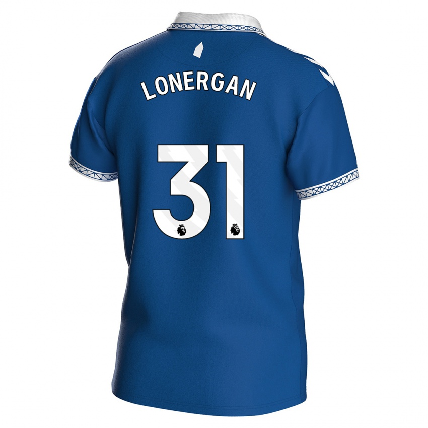 Mulher Camisola Andy Lonergan #31 Azul Real Principal 2023/24 Camisa
