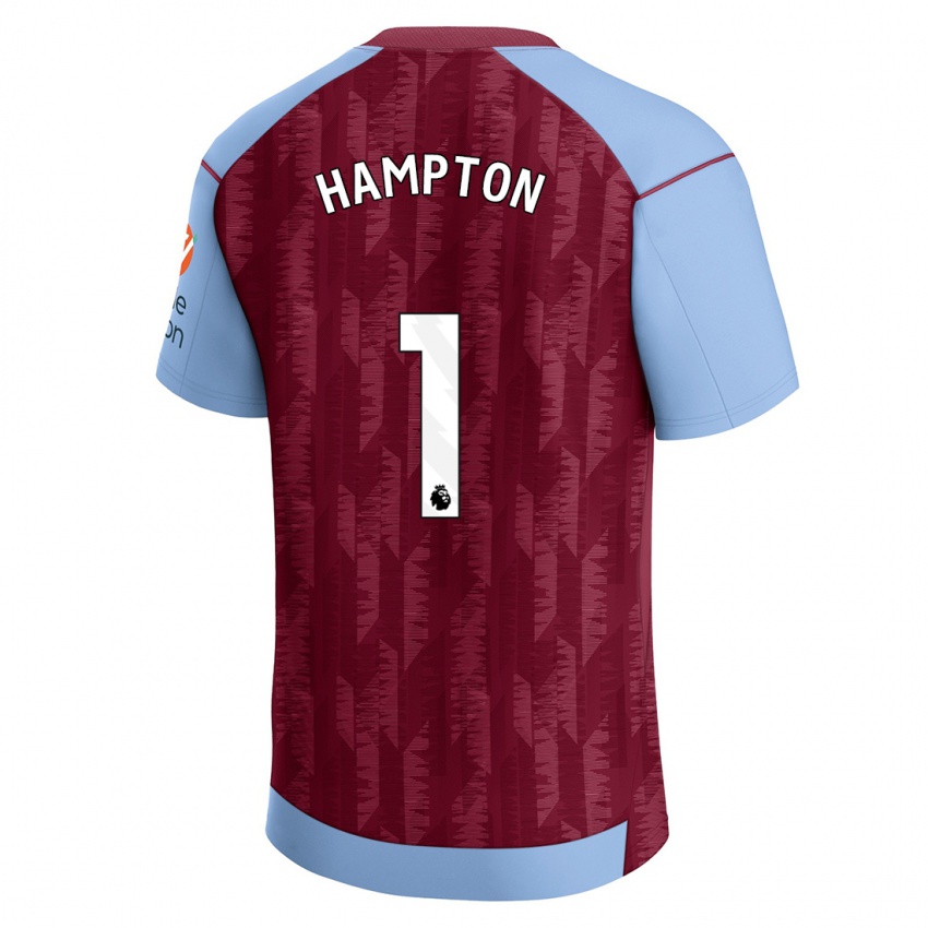 Mulher Camisola Hannah Hampton #1 Azul Claret Principal 2023/24 Camisa