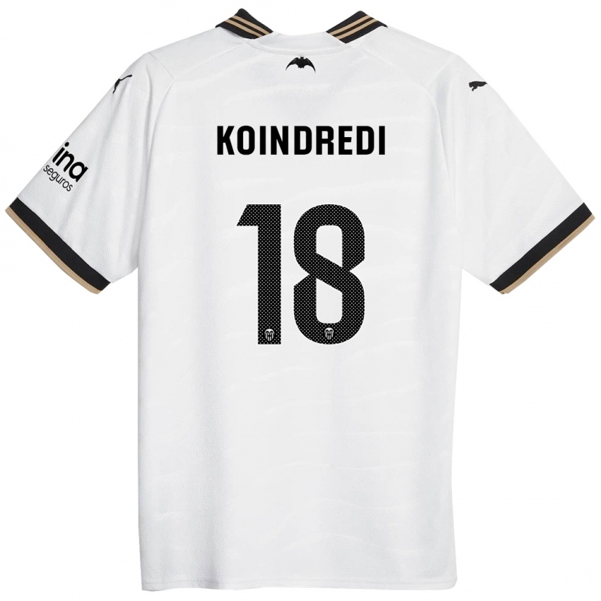 Mulher Camisola Koba Koindredi #18 Branco Principal 2023/24 Camisa