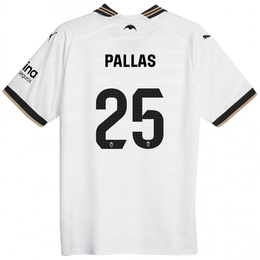 Mulher Camisola Nerea Pallas #25 Branco Principal 2023/24 Camisa