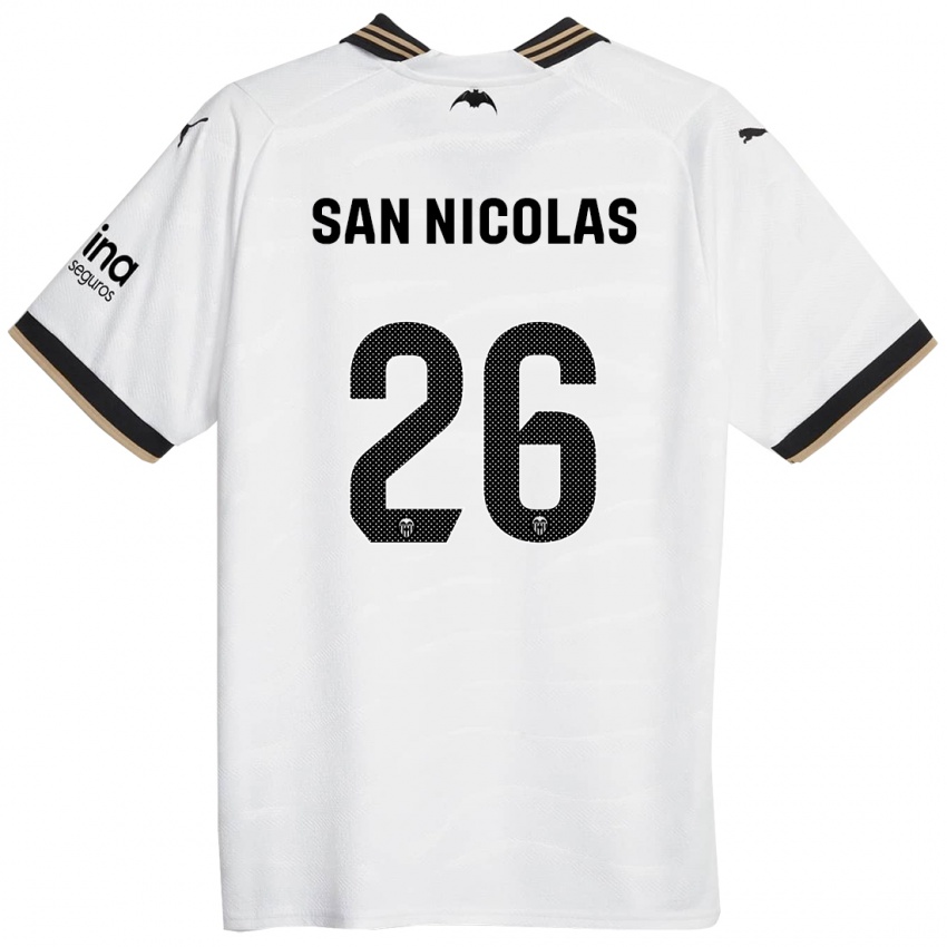 Mulher Camisola Olga San Nicolas #26 Branco Principal 2023/24 Camisa